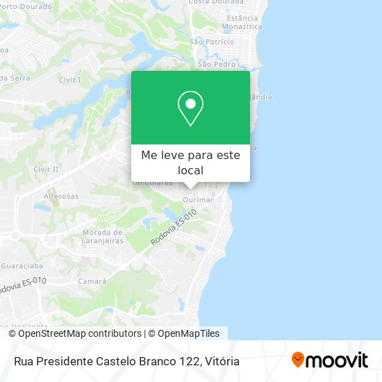 Rua Presidente Castelo Branco 122 mapa