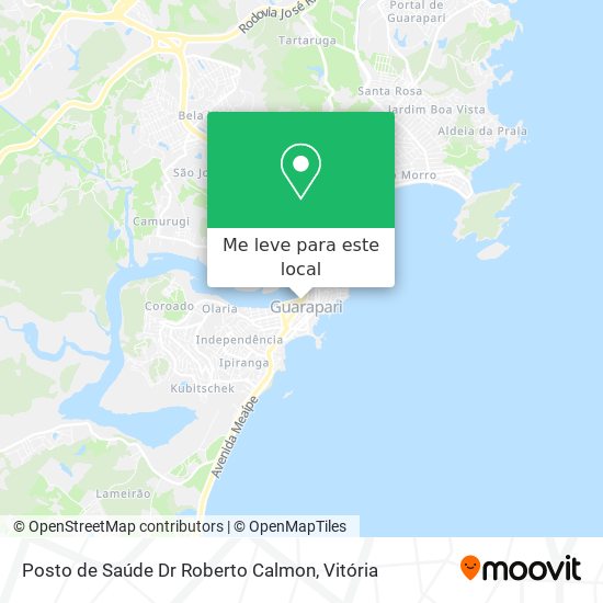 Posto de Saúde Dr Roberto Calmon mapa