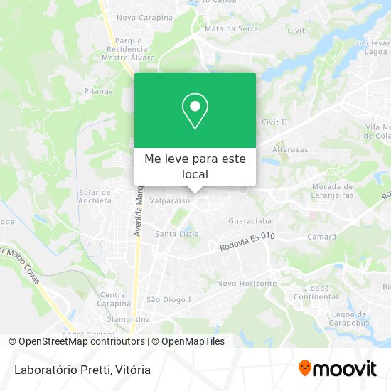 Laboratório Pretti mapa