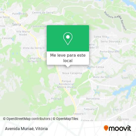 Avenida Muriaé mapa