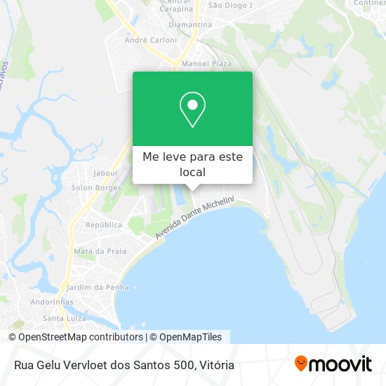 Rua Gelu Vervloet dos Santos 500 mapa