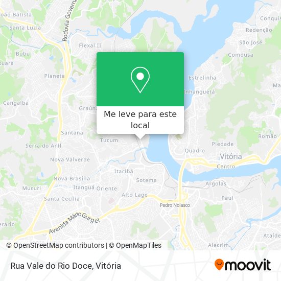 Rua Vale do Rio Doce mapa
