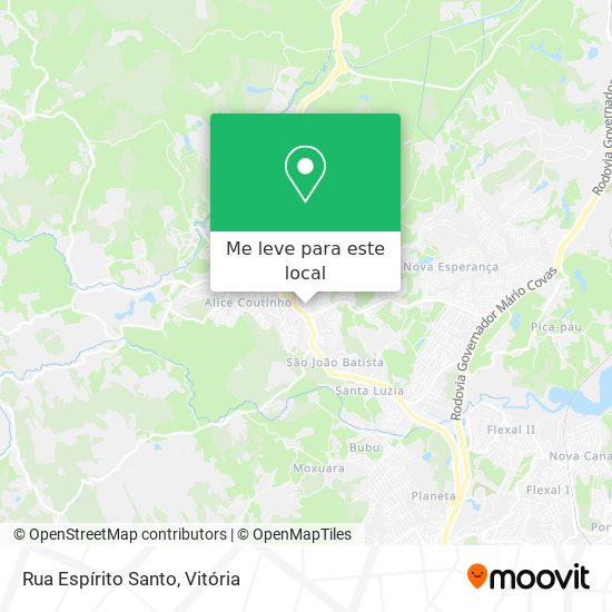 Rua Espírito Santo mapa