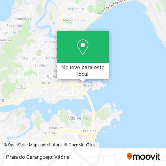 Praia do Caranguejo mapa