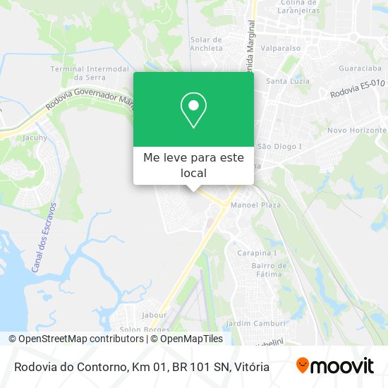 Rodovia do Contorno, Km 01, BR 101 SN mapa