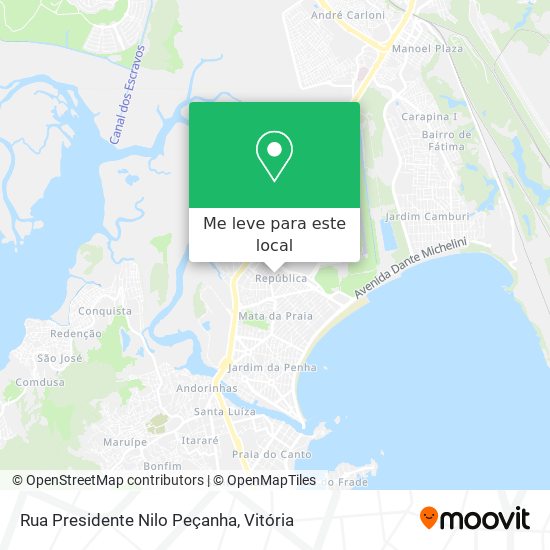 Rua Presidente Nilo Peçanha mapa
