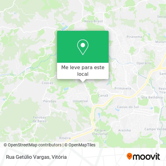 Rua Getúlio Vargas mapa