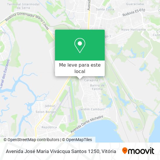 Avenida José Maria Vivácqua Santos 1250 mapa