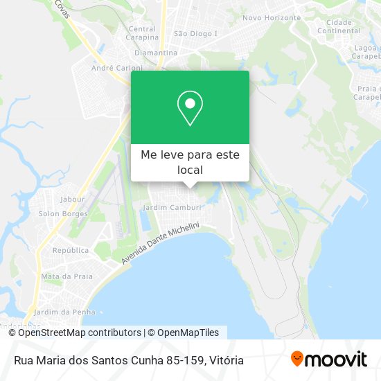Rua Maria dos Santos Cunha 85-159 mapa