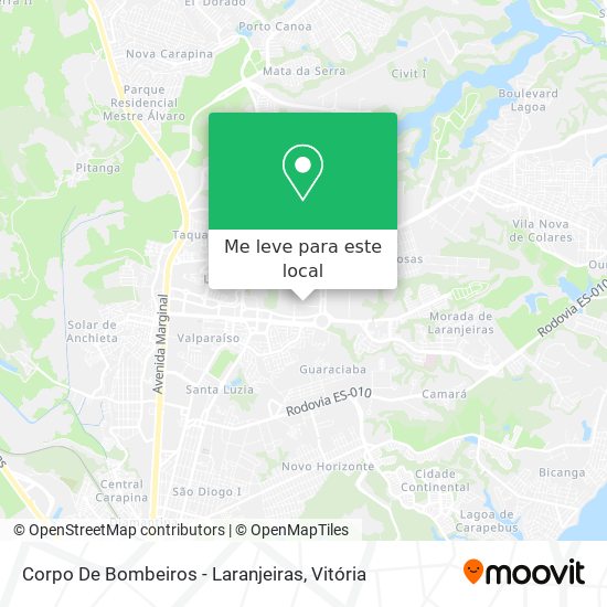 Corpo De Bombeiros - Laranjeiras mapa