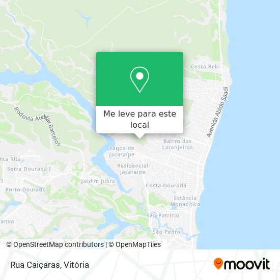 Rua Caiçaras mapa