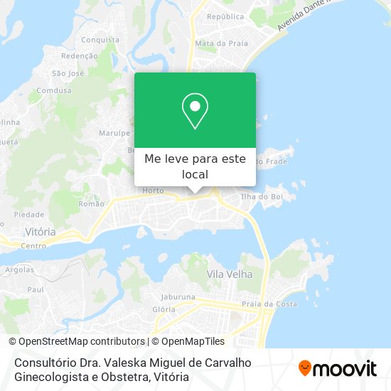 Consultório Dra. Valeska Miguel de Carvalho Ginecologista e Obstetra mapa