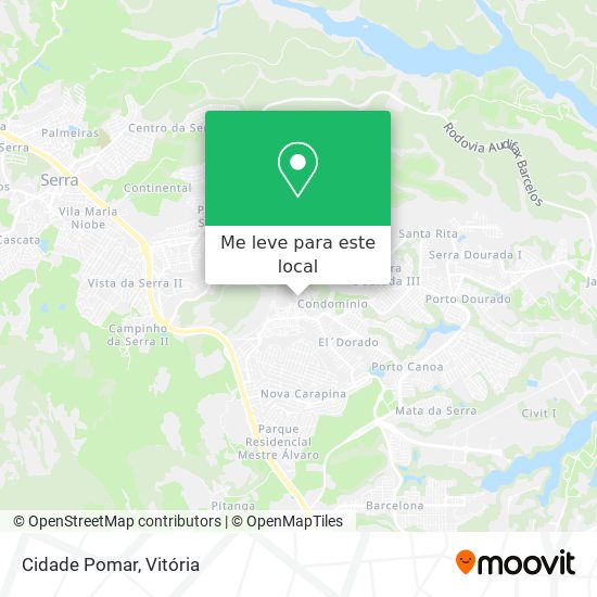 Cidade Pomar mapa