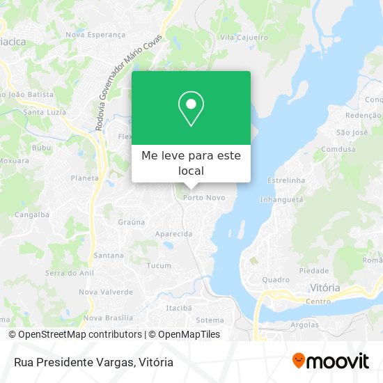 Rua Presidente Vargas mapa