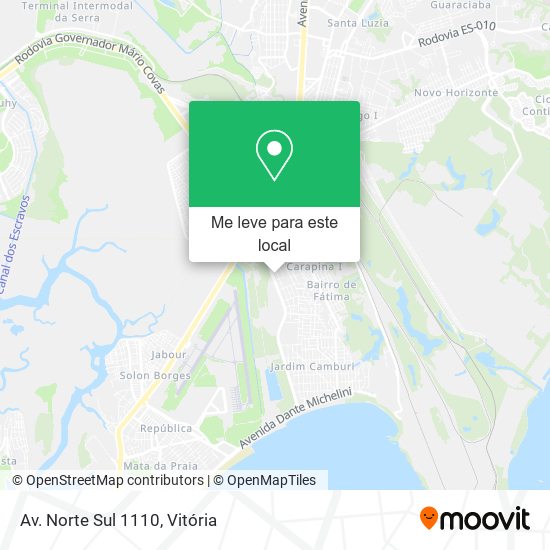Av. Norte Sul 1110 mapa