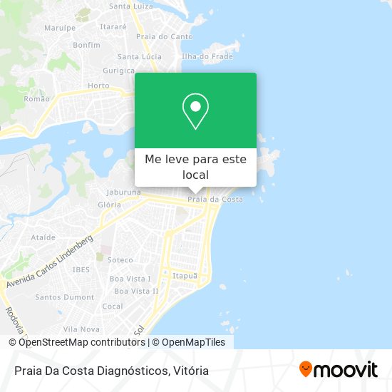 Praia Da Costa Diagnósticos mapa