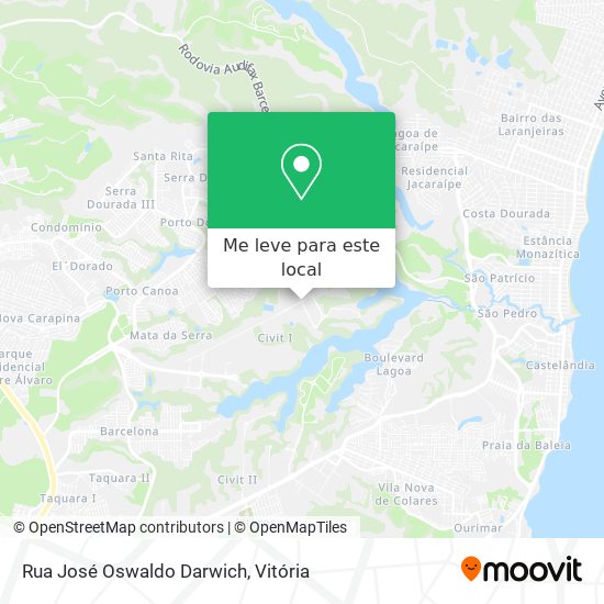 Rua José Oswaldo Darwich mapa