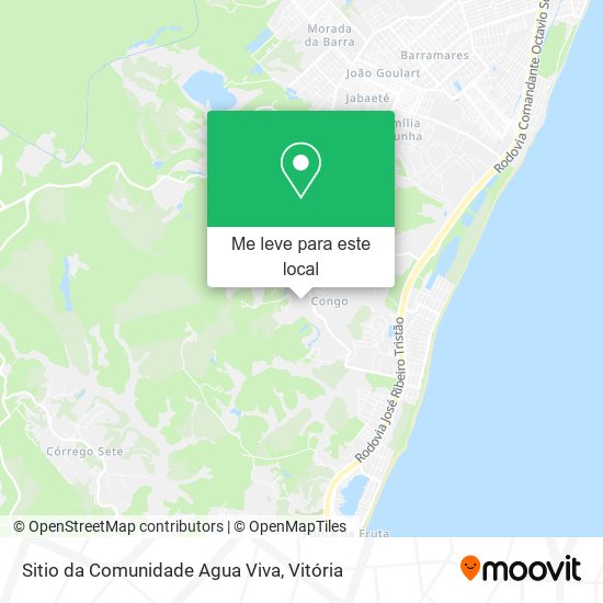 Sitio da Comunidade Agua Viva mapa