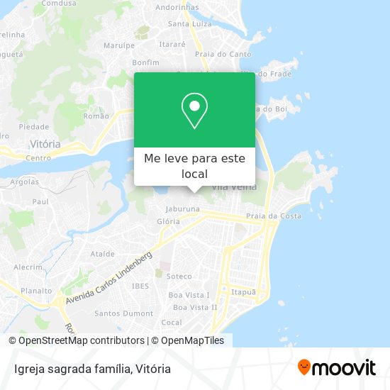 Igreja sagrada família mapa