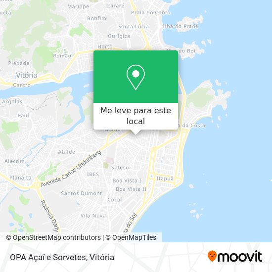 OPA Açaí e Sorvetes mapa