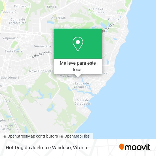 Hot Dog da Joelma e Vandeco mapa