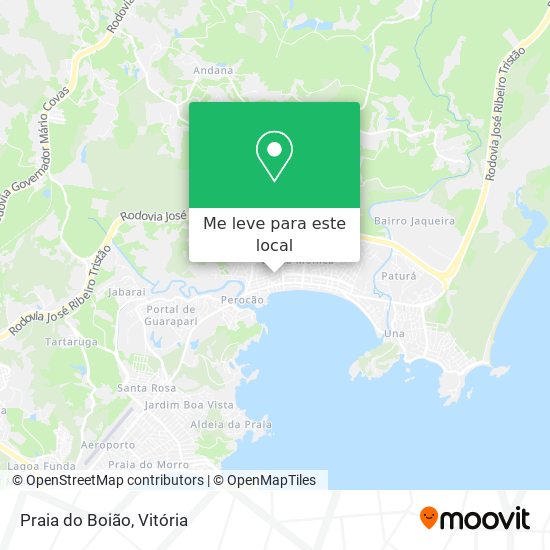 Praia do Boião mapa
