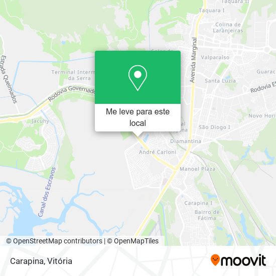 Carapina mapa