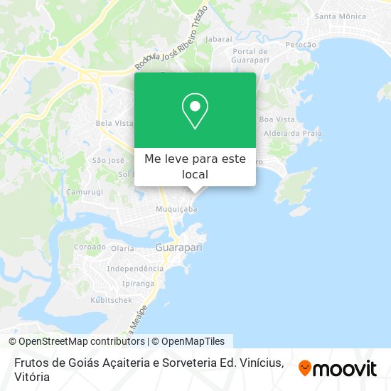 Frutos de Goiás Açaiteria e Sorveteria Ed. Vinícius mapa