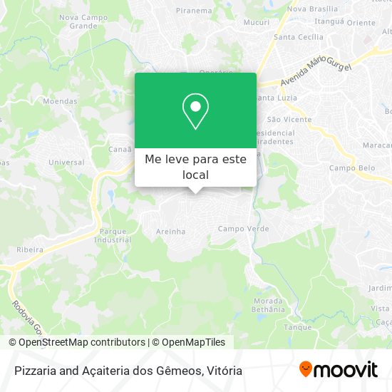 Pizzaria and Açaiteria dos Gêmeos mapa