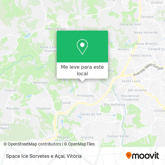 Space Ice Sorvetes e Açaí mapa