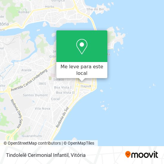 Tindolelê Cerimonial Infantil mapa