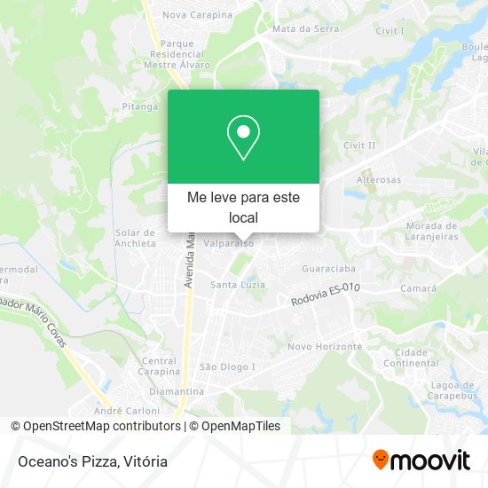 Oceano's Pizza mapa