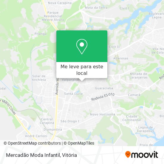 Mercadão Moda Infantil mapa