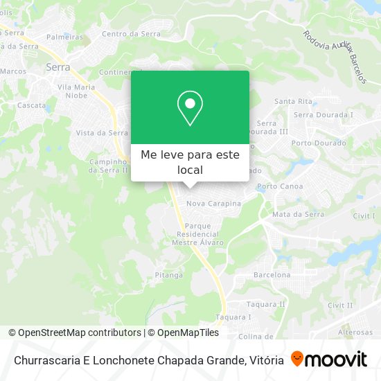 Churrascaria E Lonchonete Chapada Grande mapa
