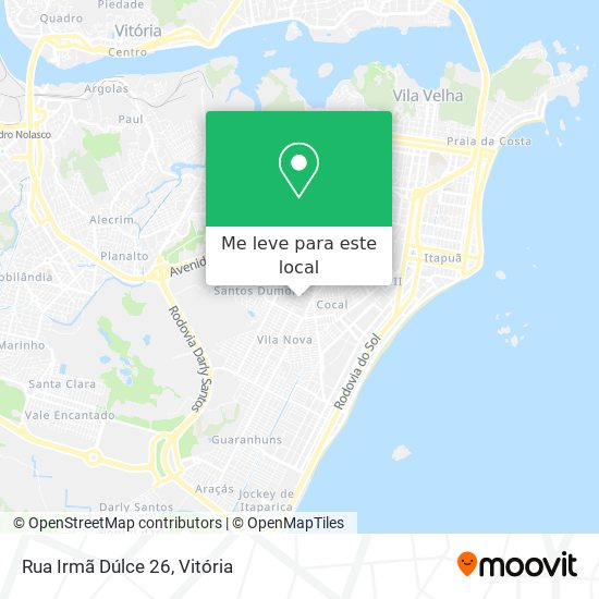 Rua Irmã Dúlce 26 mapa