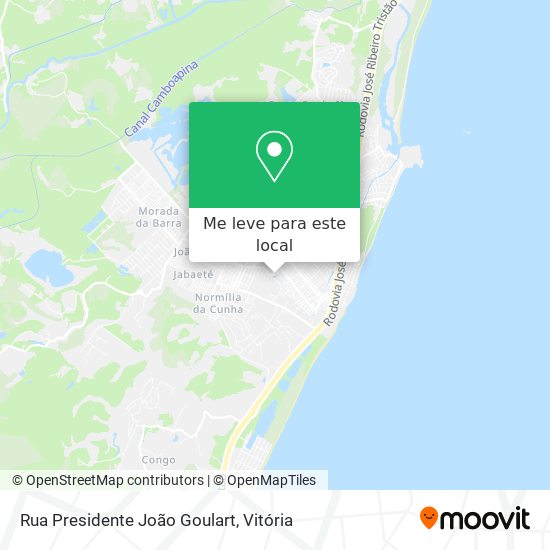 Rua Presidente João Goulart mapa
