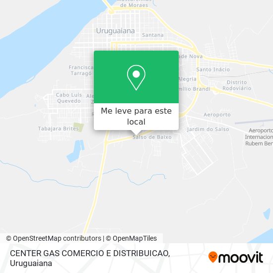 CENTER GAS COMERCIO E DISTRIBUICAO mapa