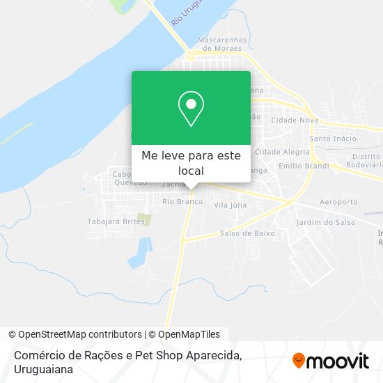 Comércio de Rações e Pet Shop Aparecida mapa