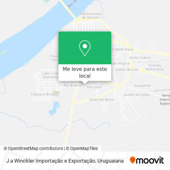 J a Winckler Importação e Exportação mapa