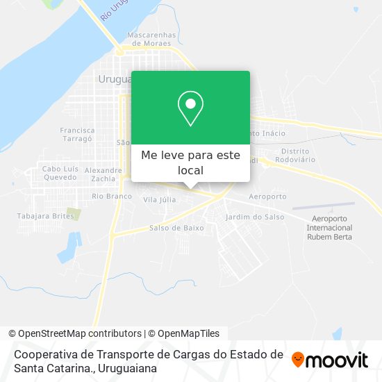Cooperativa de Transporte de Cargas do Estado de Santa Catarina. mapa