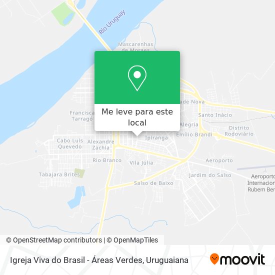 Igreja Viva do Brasil - Áreas Verdes mapa