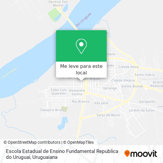 Escola Estadual de Ensino Fundamental Republica do Uruguai mapa