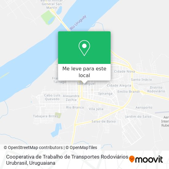 Cooperativa de Trabalho de Transportes Rodoviários Urubrasil mapa