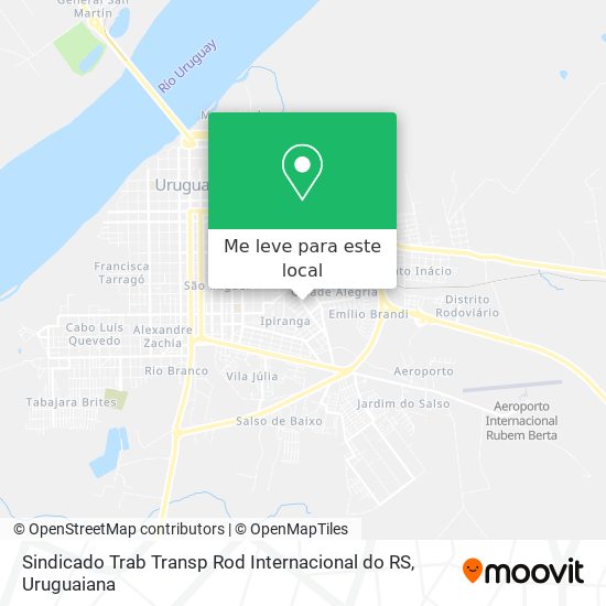Sindicado Trab Transp Rod Internacional do RS mapa