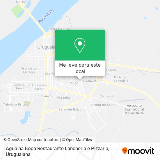 Agua na Boca Restaurante Lancheria e Pizzaria mapa