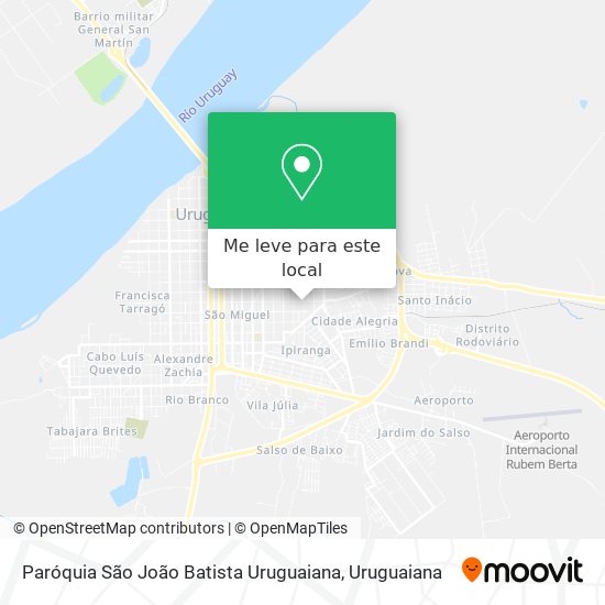 Paróquia São João Batista Uruguaiana mapa