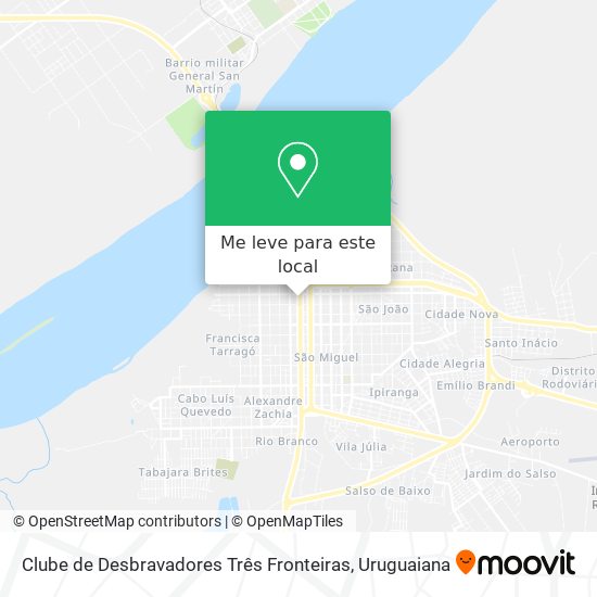 Clube de Desbravadores Três Fronteiras mapa