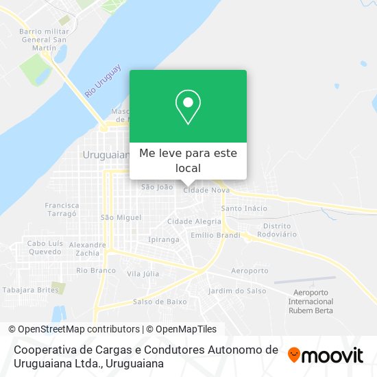 Cooperativa de Cargas e Condutores Autonomo de Uruguaiana Ltda. mapa