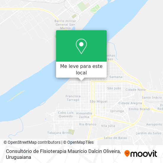 Consultório de Físioterapia Maurício Dalcin Oliveira mapa