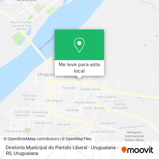Diretorio Municipal do Partido Liberal - Uruguaiana - RS mapa